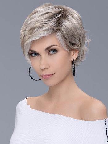 RAISE by ELLEN WILLE in PEARL BLONDE ROOTED | Pearl Platinum, Dark Ash Blonde, and Medium Honey Blonde mix